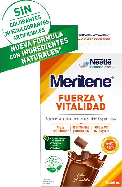 MERITENE FUERZA Y VITALIDAD 15 SOBRES SABOR CHOCOLATE NESTLÉ - Farmacia  Anna Riba
